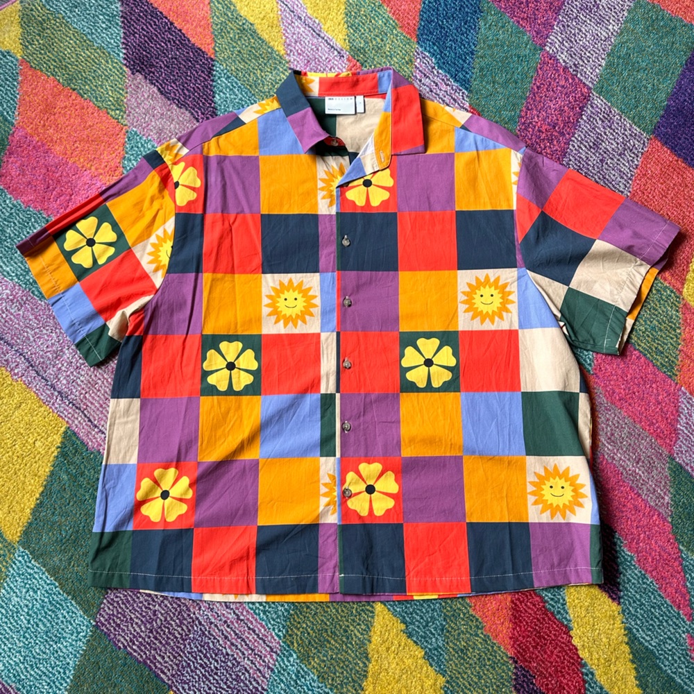 ASOS design multi-colored button up